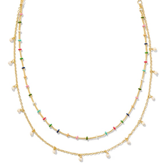 Kendra Scott Jewelry - NWT Kendra Scott Eve Gold Multi Strand Necklace in Multi Mix